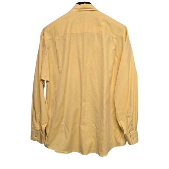 Burberry London Shirt Mens XL Butter Yellow Button Down Cotton Long Sleeve - Picture 3 of 9
